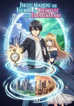 Jikuu Mahou de Isekai to Chikyuu wo Ittarikitari novel cover